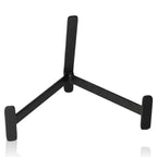 Sleek black stand designed as a base for displaying stones, minimalist and modern in style, suitable for home decor or exhibition use.