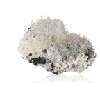 Quartz with Sphalerite showcasing a dazzling contrast of clear quartz and dark mineral formations, highlighting natural beauty and mystique.