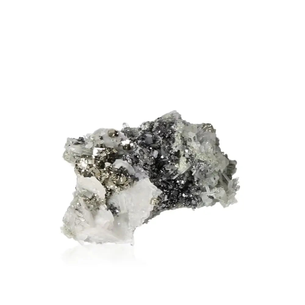Pyrite with Sphalerite, Calcite, and Quartz - Sylvia Crystals
