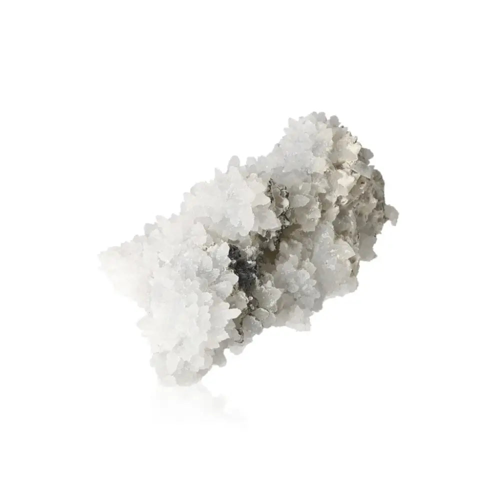 Quartz with Calcite crystal displaying clear, glass-like Quartz and soothing Calcite, enhancing energy and clarity for meditation.