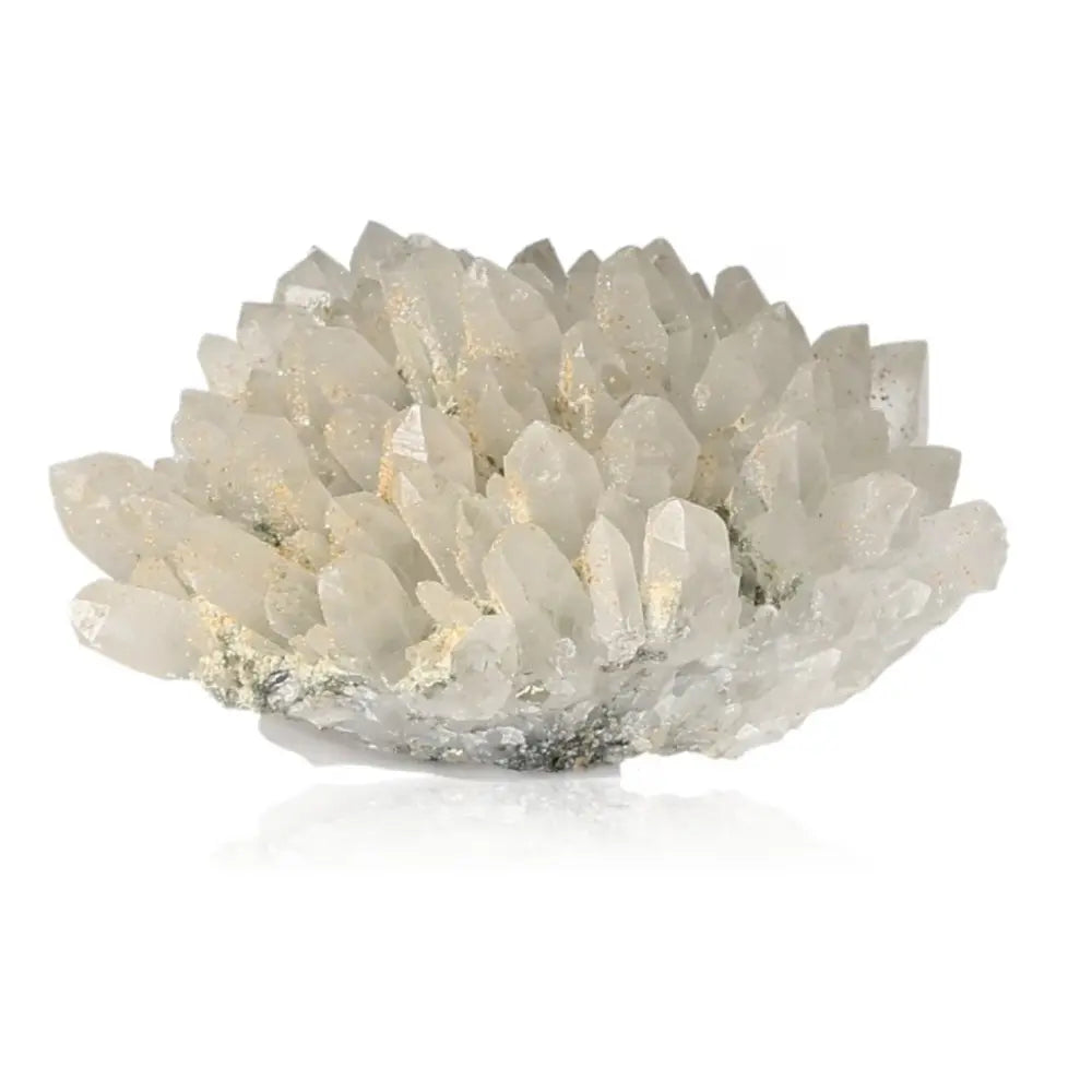 Clear quartz cluster crystal, ideal for meditation, spiritual focus, and home decor. Known as the "Master Healer" stone for energy amplification.