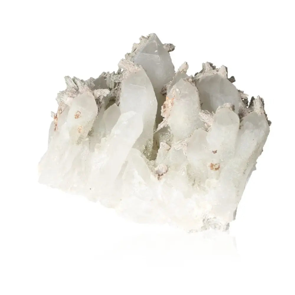 Quartz with Calcite crystal, featuring multifaceted brilliance and soft energy, perfect for spiritual enlightenment and emotional balance.