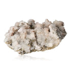 Rare Quartz with Calcite Displayed on White Background