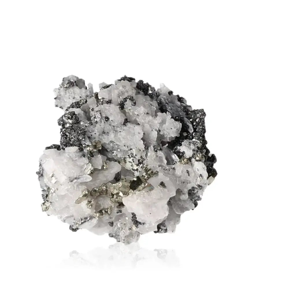 Galena with Quartz mineral showcasing transformative energy and elegance, blending grounding essence with ethereal beauty.