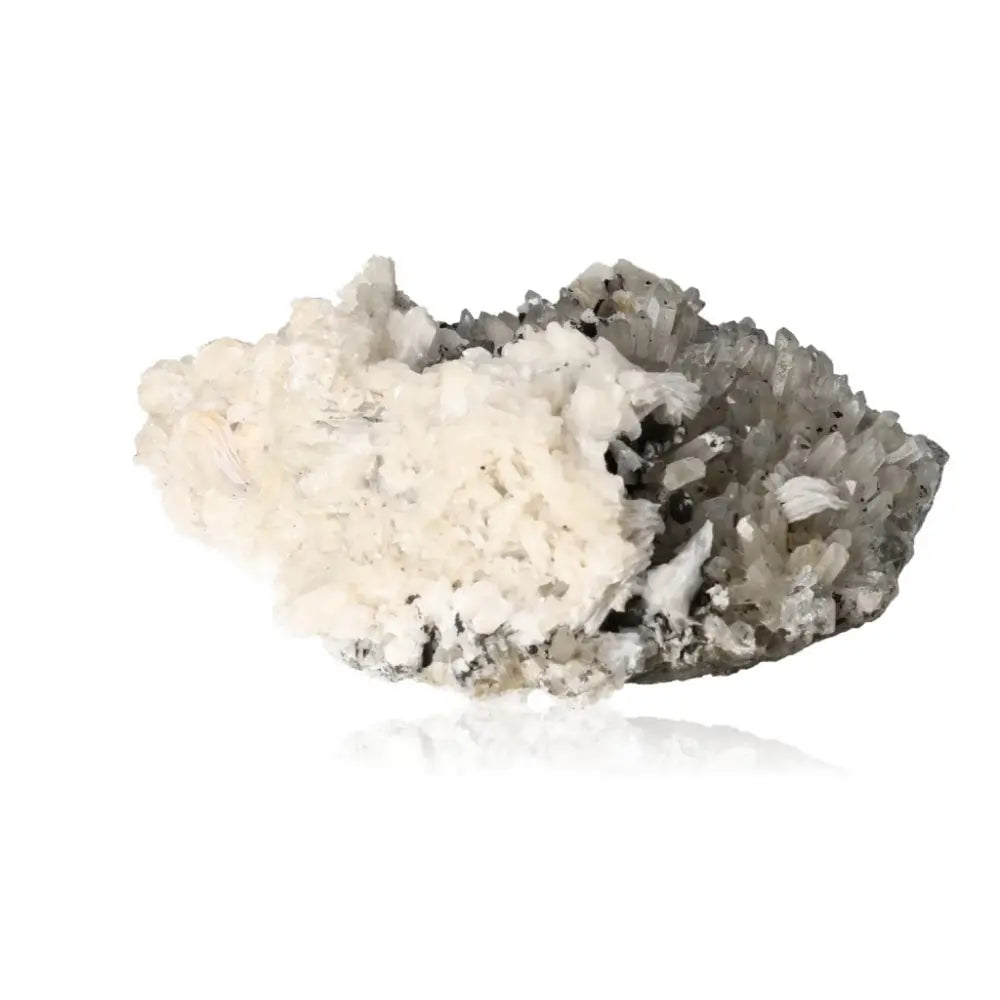 Exquisite Quartz with Calcite crystal from Sylvia Crystals, enhancing energy flow and mental clarity. Perfect for spiritual practice.