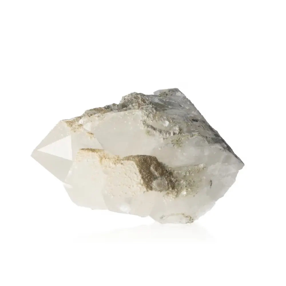 Raw quartz crystal showcasing its natural clarity and brilliance, ideal for enhancing energy flow and concentration.