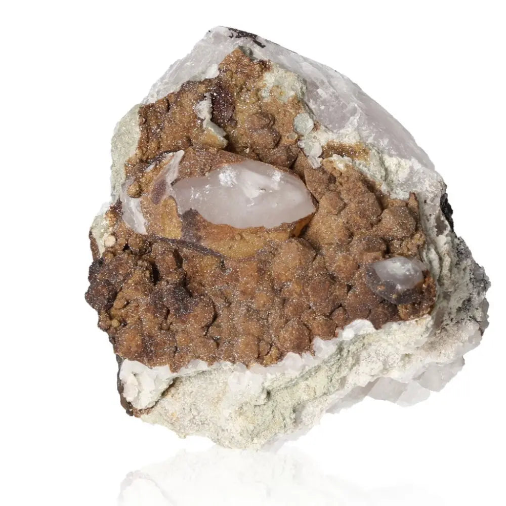 Calcite with Siderite crystal from Sylvia Crystals showcasing exquisite texture and elegance, handpicked for premium quality.