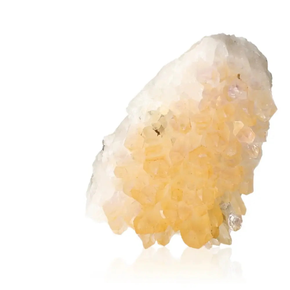 Golden-hued Quartz crystal with brilliant sparkle, ideal for enhancing energy flow, mental clarity, and emotional stability.