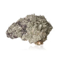 Quartz with Sphalerite and Pyrite crystal formation, embodying luxury and nature’s artistry from Sylvia Crystals, on a white background.