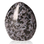 Indigo Gabbro Free Form - Mystic Merlinite crystal with black and indigo patterns, stone of intuition and spiritual growth.
