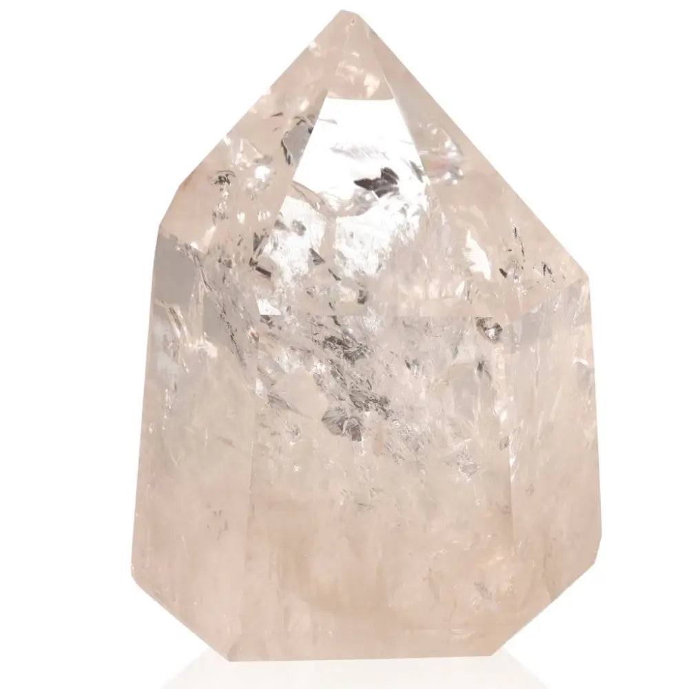 Collector's Grade Quartz Crystal Point with mystical properties for healing energy and meditation.
