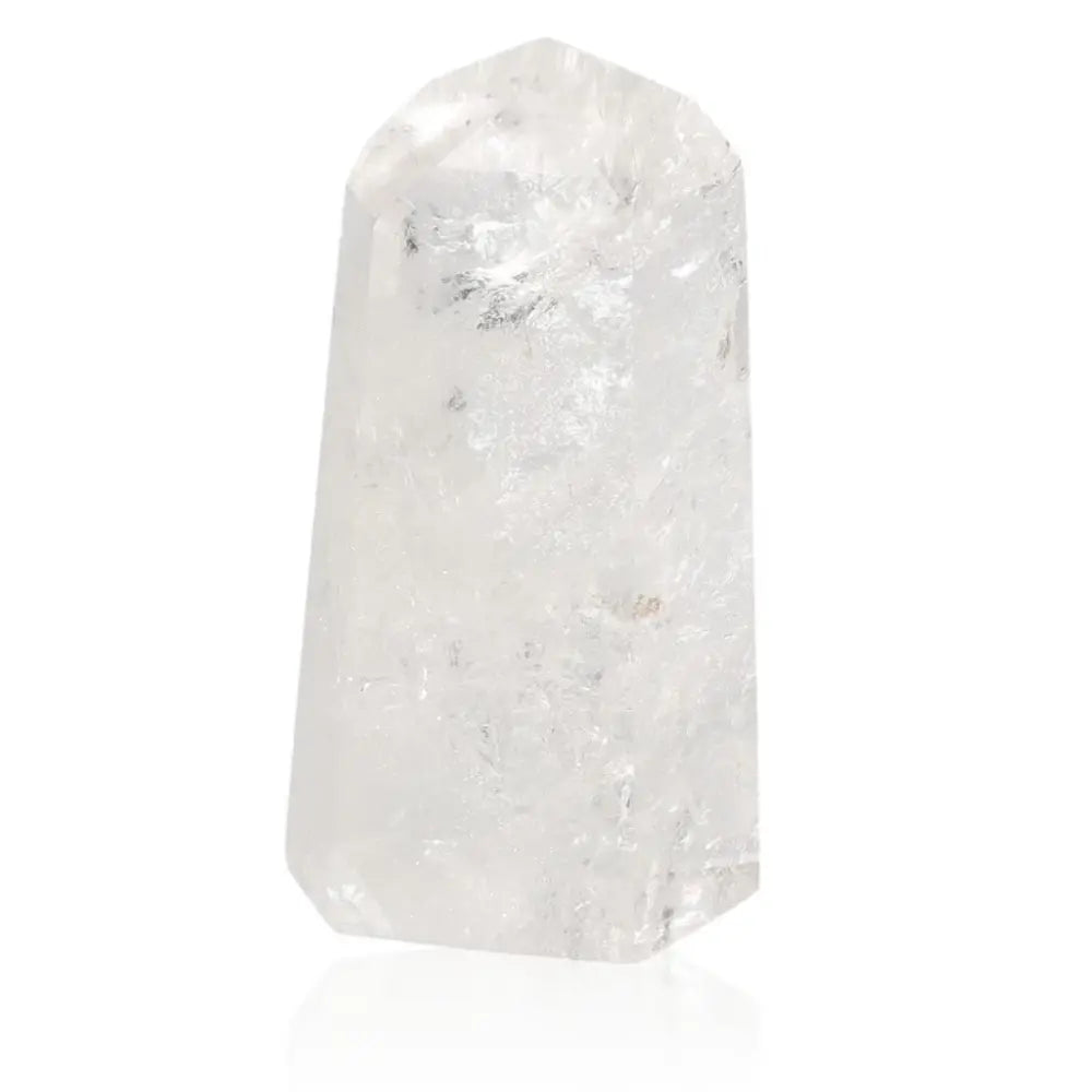 Lemurian Quartz Point crystal from Sylvia Crystals, showcasing its clarity and energy-enhancing properties.