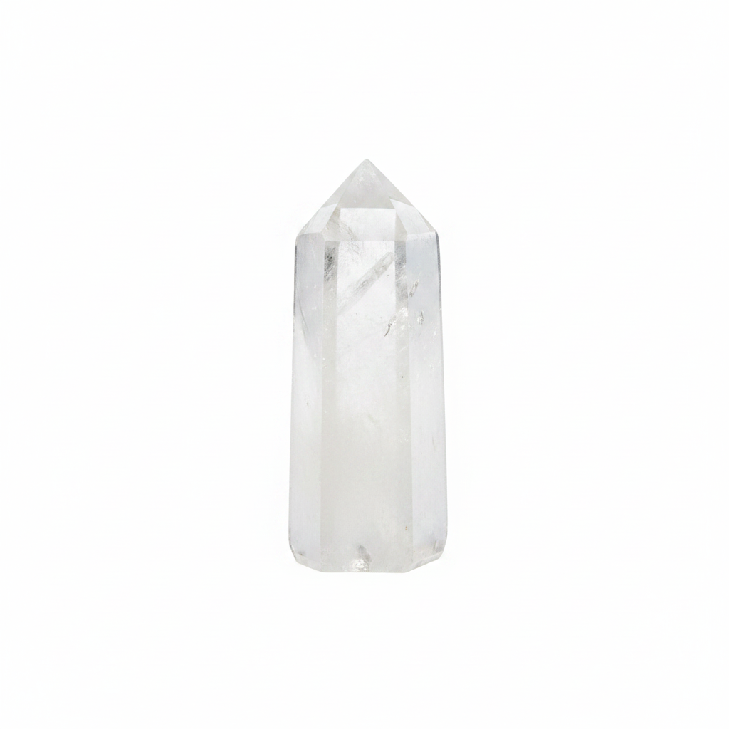 Lemurian Quartz Obelisk, Clear Crystal Quartz Point for energy amplification and purification, harmonizes mind, body, soul.