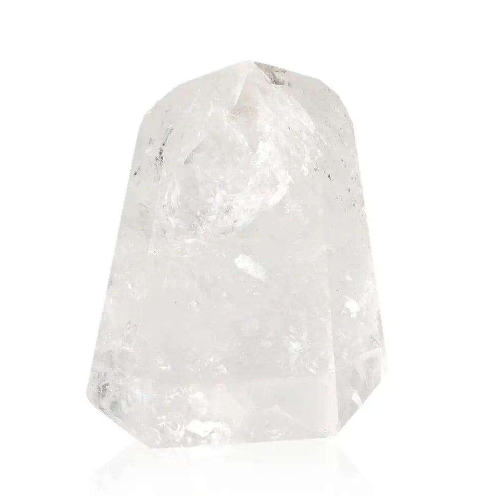 Lemurian Quartz Obelisk showcasing clear crystal quartz with pristine clarity and natural brilliance for energy amplification and healing.