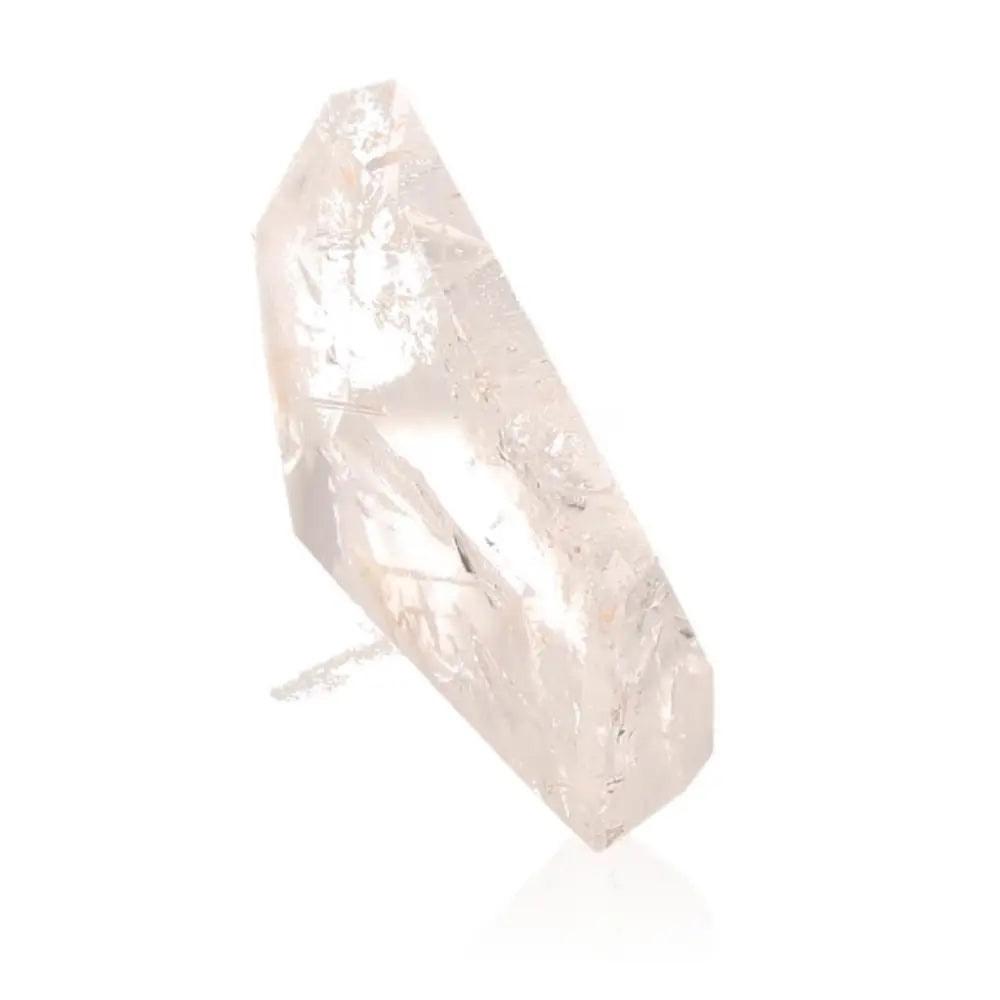 Lemurian Quartz Free Form by Sylvia Crystals, showcasing serene elegance and spiritual resonance, against a white background.