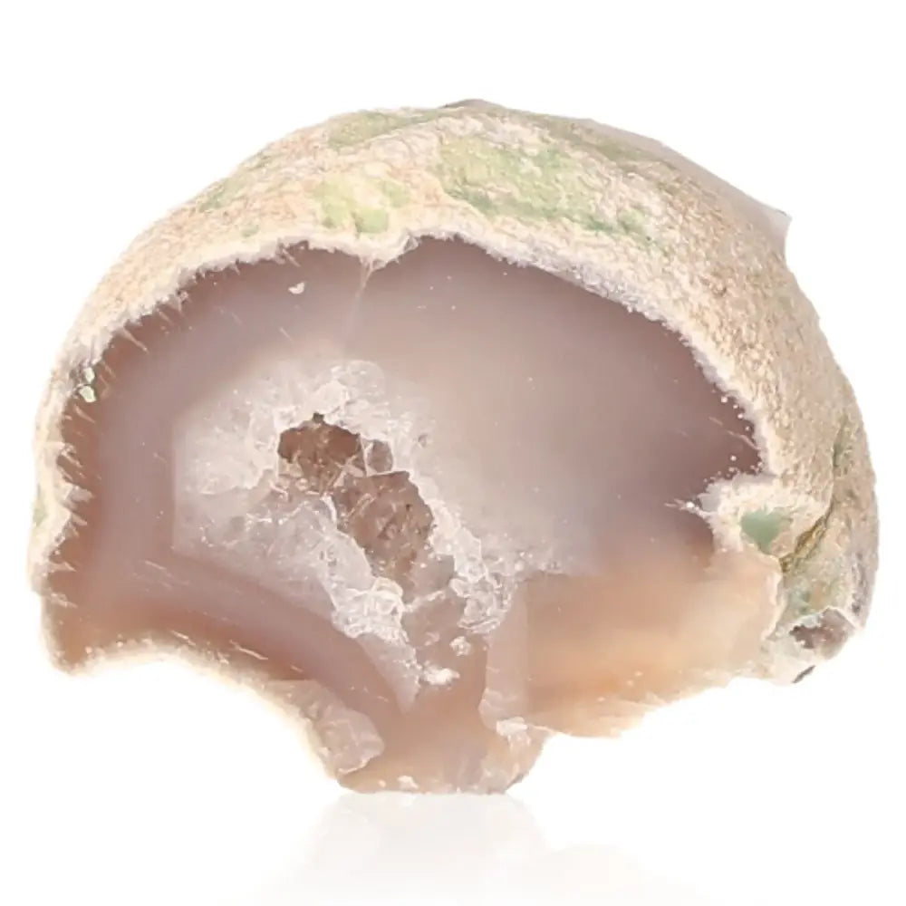 Mini Agate Geode crystal for energy harmonization, tranquility, and equilibrium with natural allure and mystical presence.