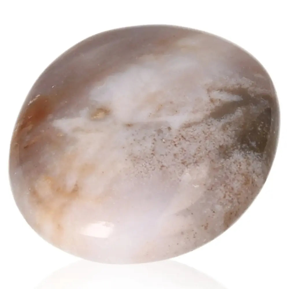 Banded Agate Tumbled Stone with intricate patterns, offering tranquility and grounding for spiritual balance and emotional harmony.