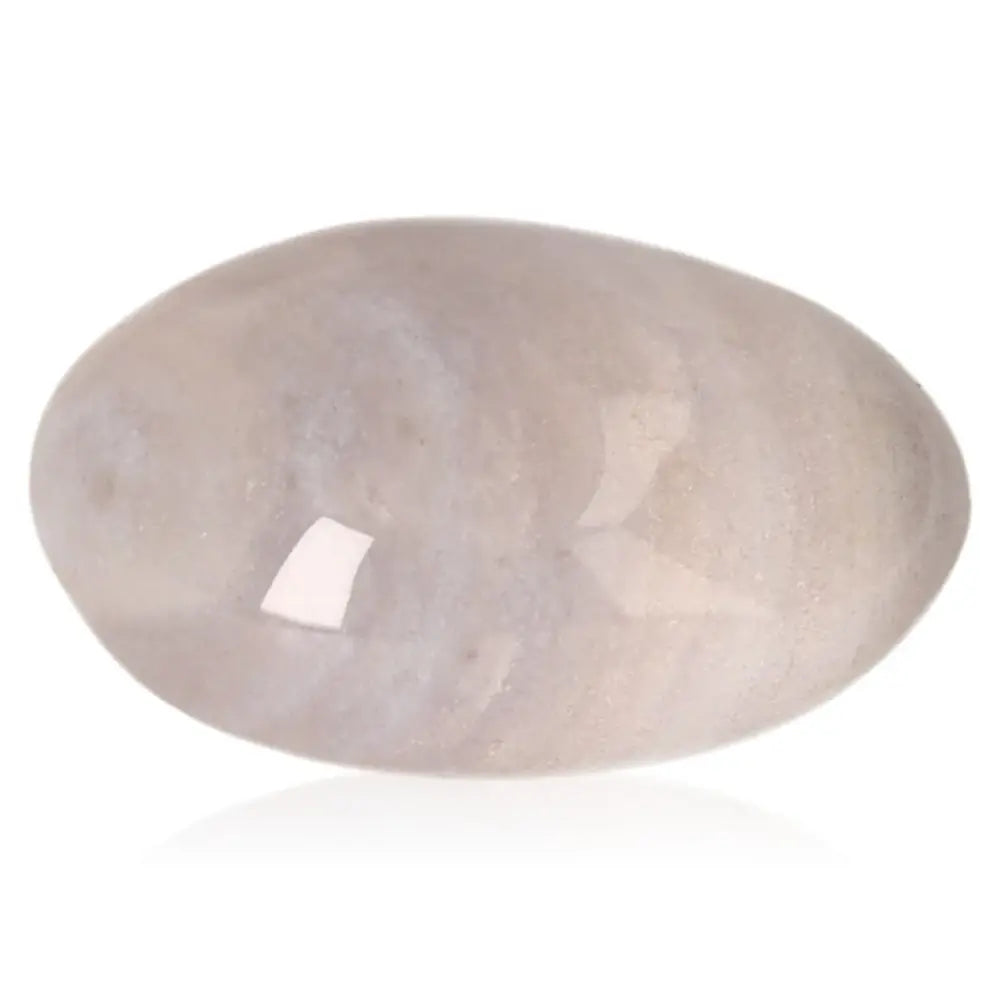 Close-up of a polished Banded Agate Tumbled Stone showing unique patterns and soft, calming colors.