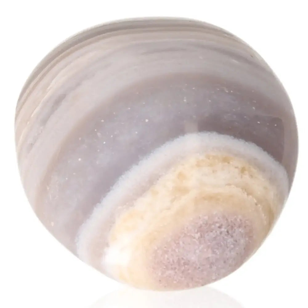 Banded Agate Tumbled Stone with earthy hues, showcasing natural patterns and harmonizing energies for tranquility.