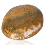 Alt Tag: Tumbled Jasper gemstone with a blend of blue and golden tones, symbolizing courage and spiritual insight.