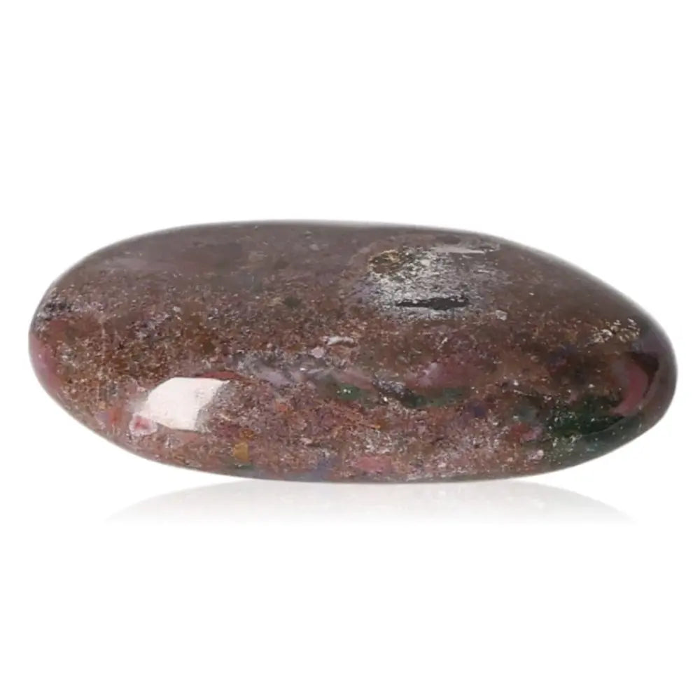 Tumbled Jasper gemstone displaying polished surface and earthy tones, symbolizing tranquility, balance, and natural elegance.