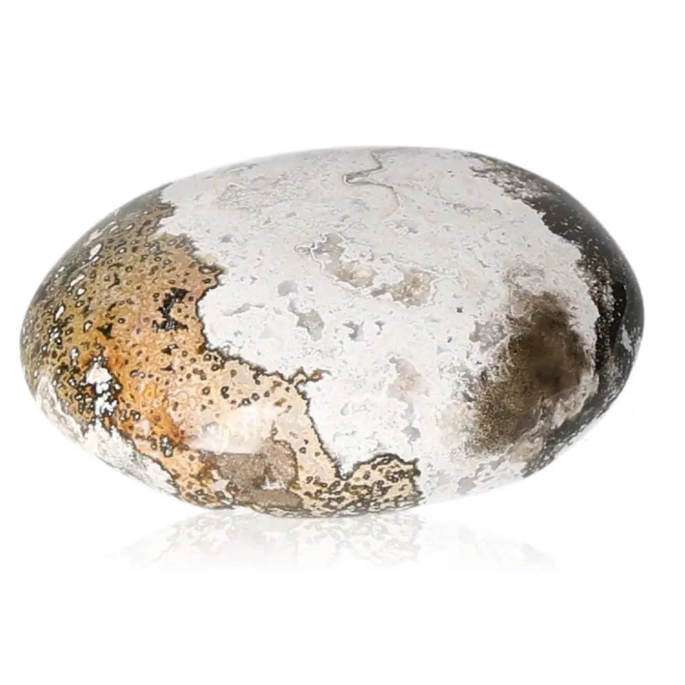 Tumbled Jasper stone embodying tranquility and balance, with harmonious natural patterns for soothing and stress relief.