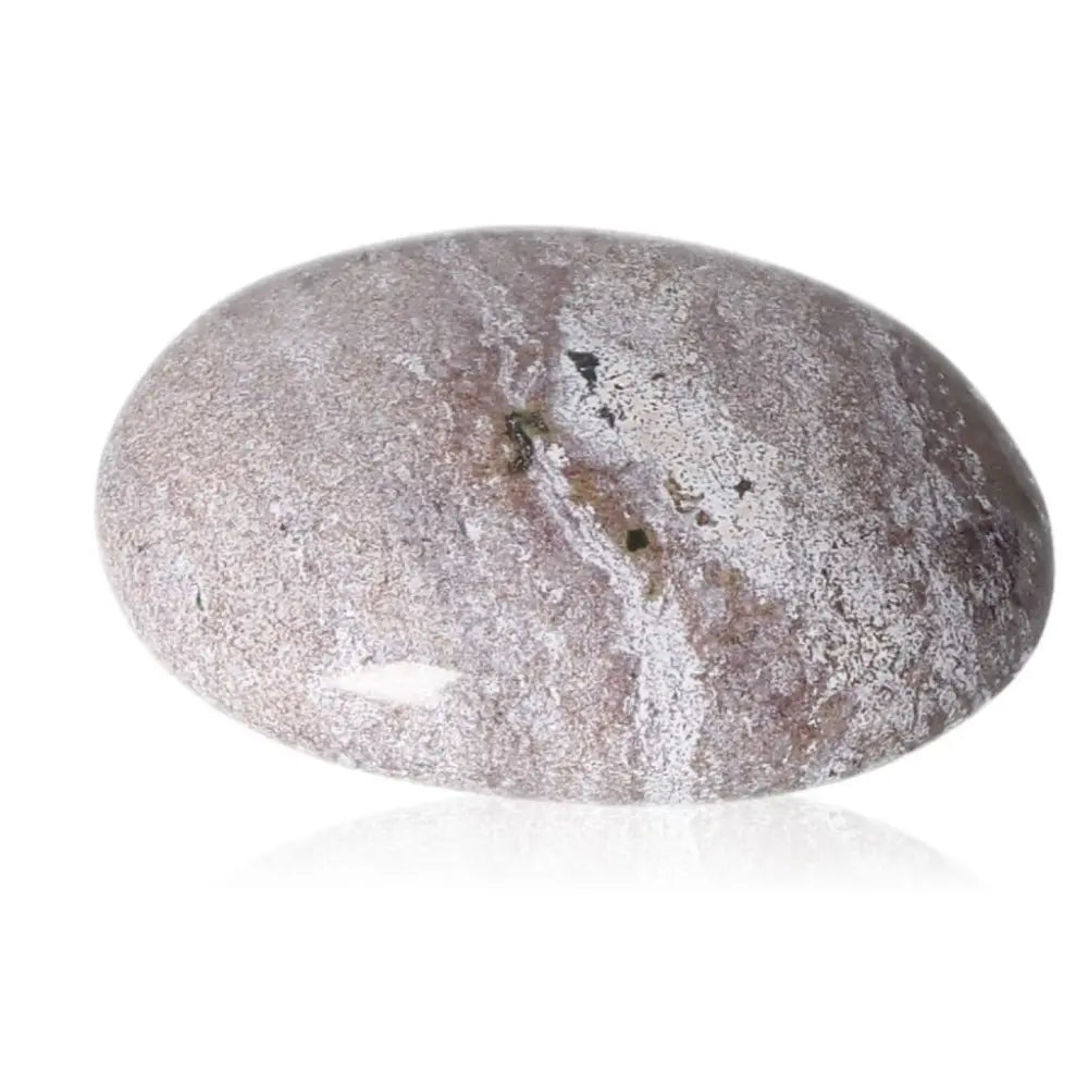 Tumbled Jasper crystal promoting serenity and balance with its calming energies and stress-reducing properties.