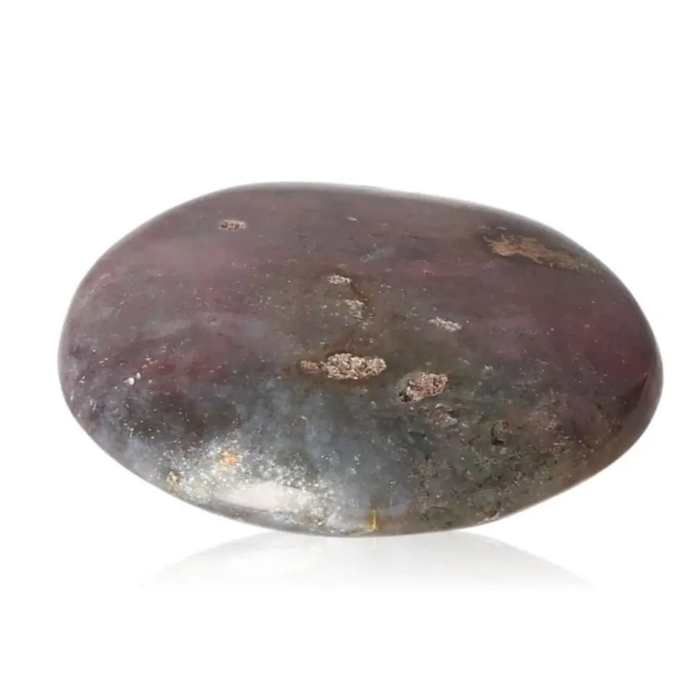 Tumbled Jasper gemstone with earthy tones, symbolizing tranquility and harmony, ideal for reducing stress and enhancing peace.