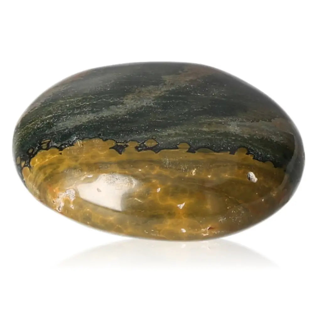 Polished Tumbled Jasper stone showcasing its serene and calming features.