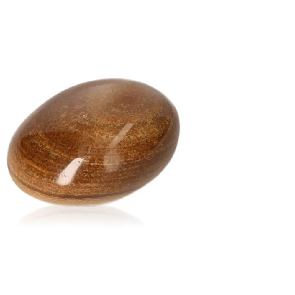 Smooth brown Tumbled Jasper gemstone with captivating patterns evoking tranquility and strength, perfect for collections.