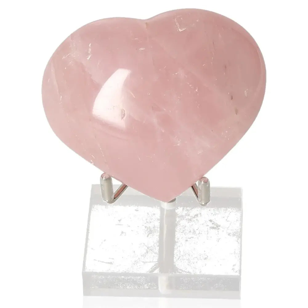 Rose Quartz Heart from Sylvia Crystals symbolizing love, compassion, and harmony, perfect for gifts and meditation.
