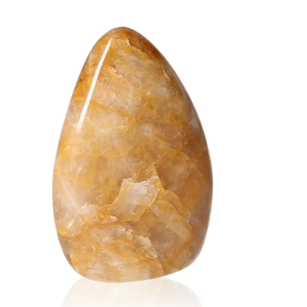 Limonite Free Form quartz, golden hues, supports energetic balance, chakra alignment, spiritual healing, zodiac connection.