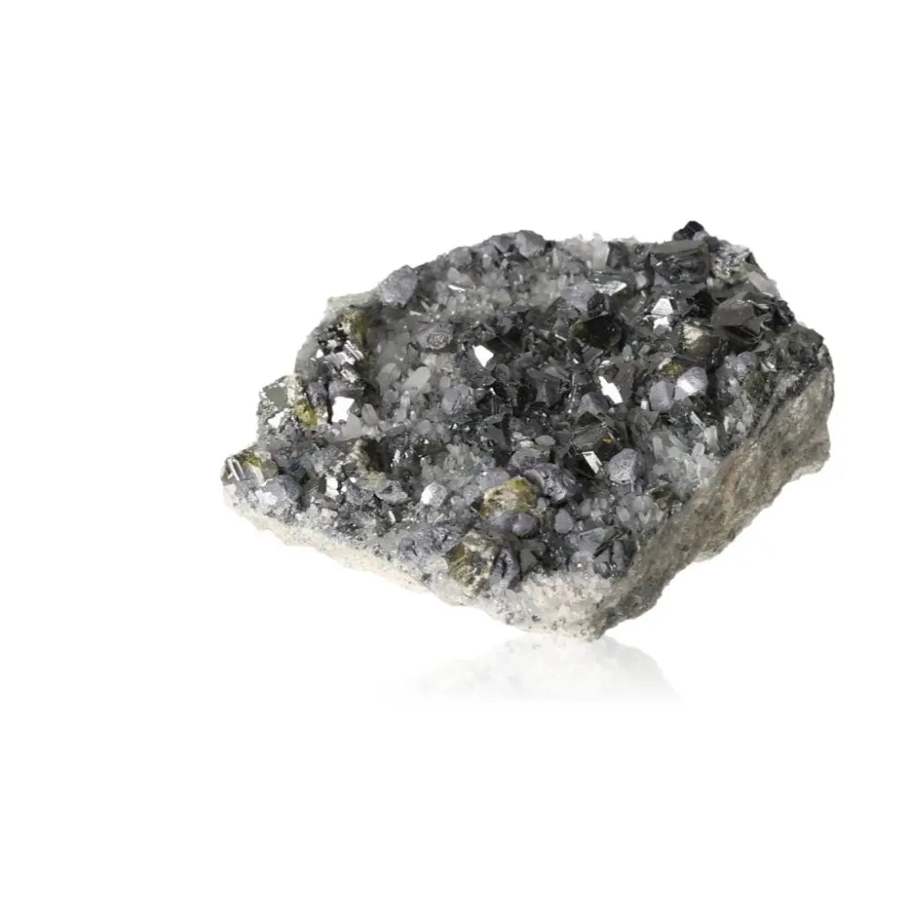 Premium Sphalerite with Quartz and Galena crystal cluster, elegant mineral blend for spiritual enrichment from Sylvia Crystals.