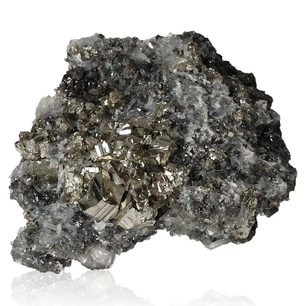 Galena mineral stone for spiritual transformation and harmony, promoting balance and open-mindedness.