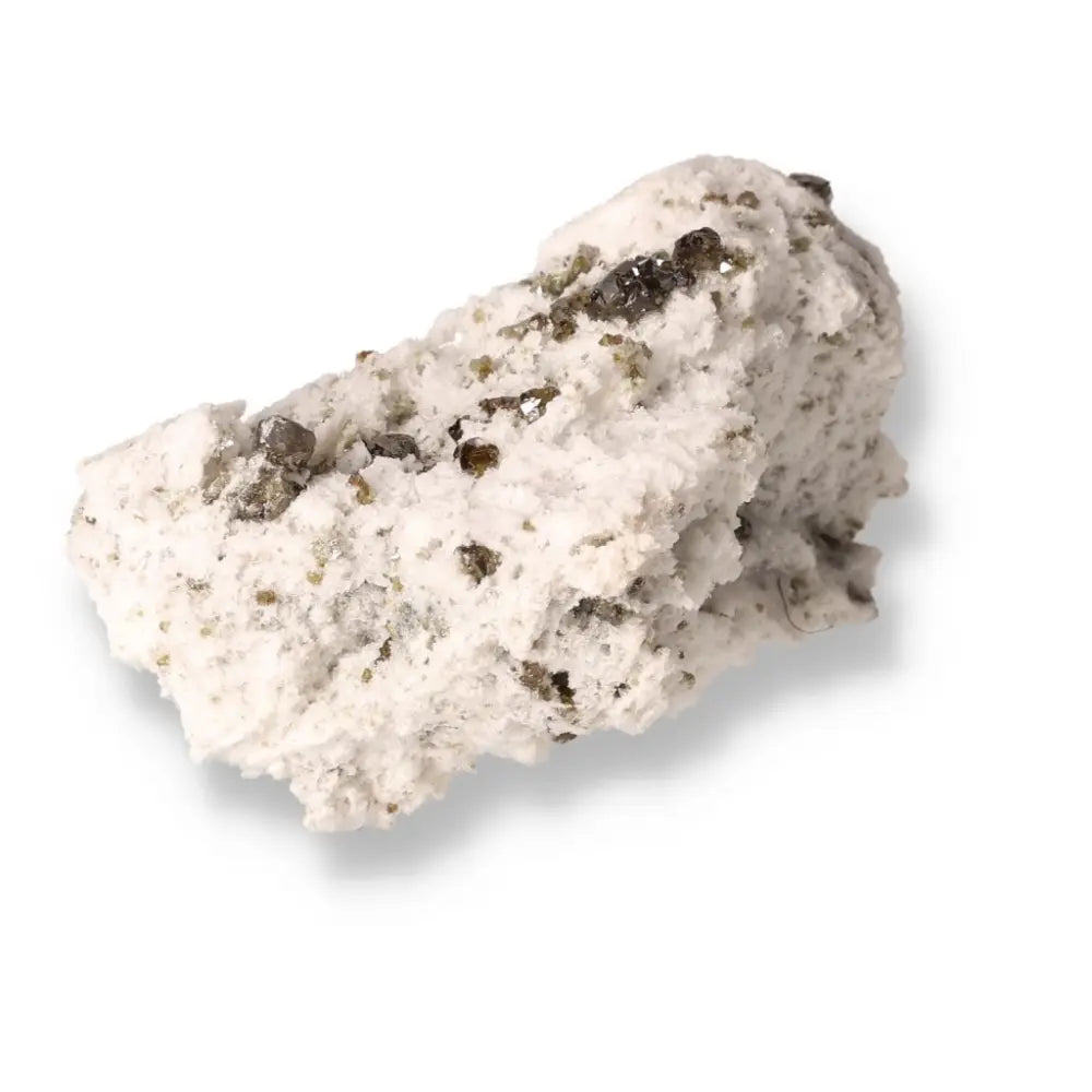 Close-up of a Sphalerite with Quartz crystal, showcasing its unique textures and vibrant hues, by Sylvia Crystals.