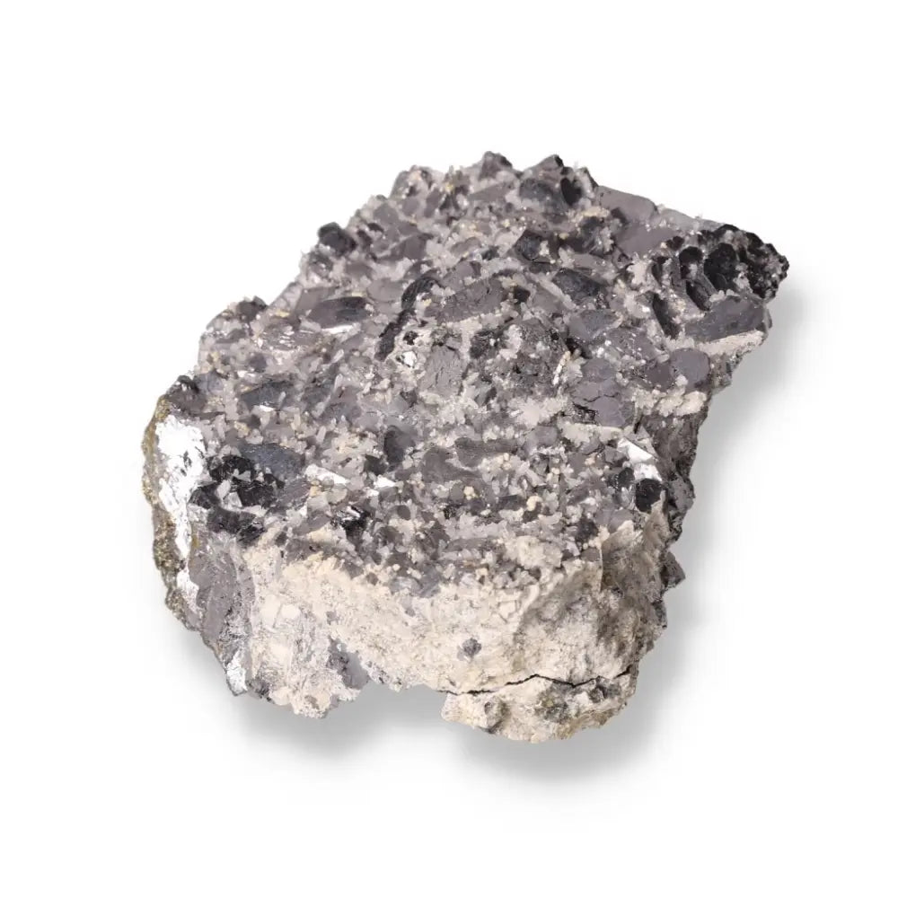 Raw Galena stone for spiritual and protective practices, promoting harmony and transformation.