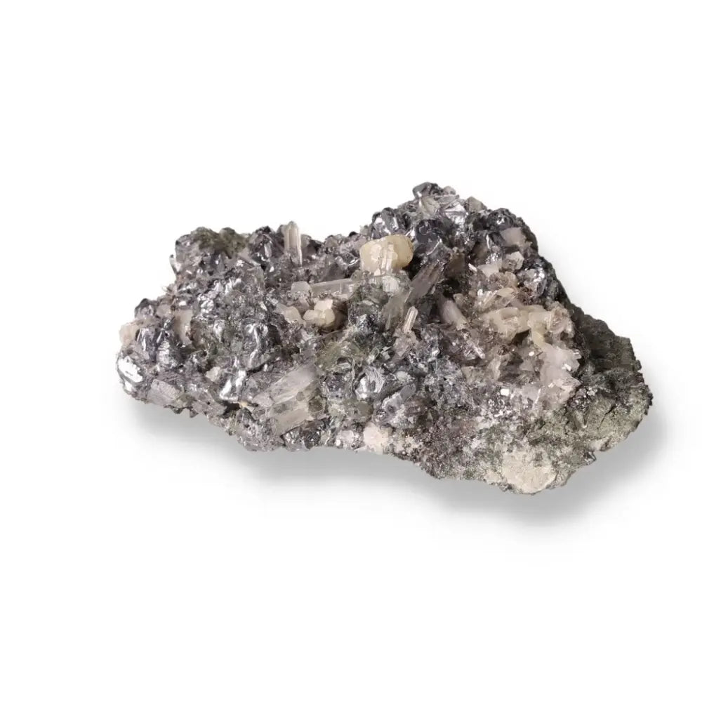 Galena stone showcasing its mystical and protective qualities, known for grounding and harmonizing energy in spiritual practices.