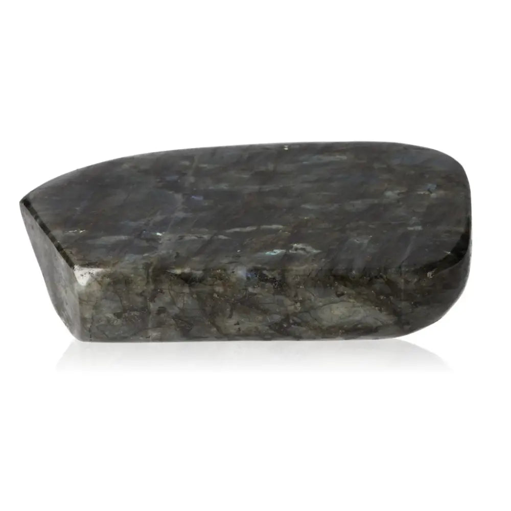 Polished Labradorite Cut Base by Sylvia Crystals showcasing iridescent colors and natural beauty, ethically sourced and elegantly crafted.