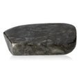 Polished Labradorite Cut Base by Sylvia Crystals showcasing iridescent colors and natural beauty, ethically sourced and elegantly crafted.