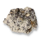 Pyrite with quartz and sphalerite gemstone from Sylvia Crystals, showcasing vibrant energy and grounding properties.