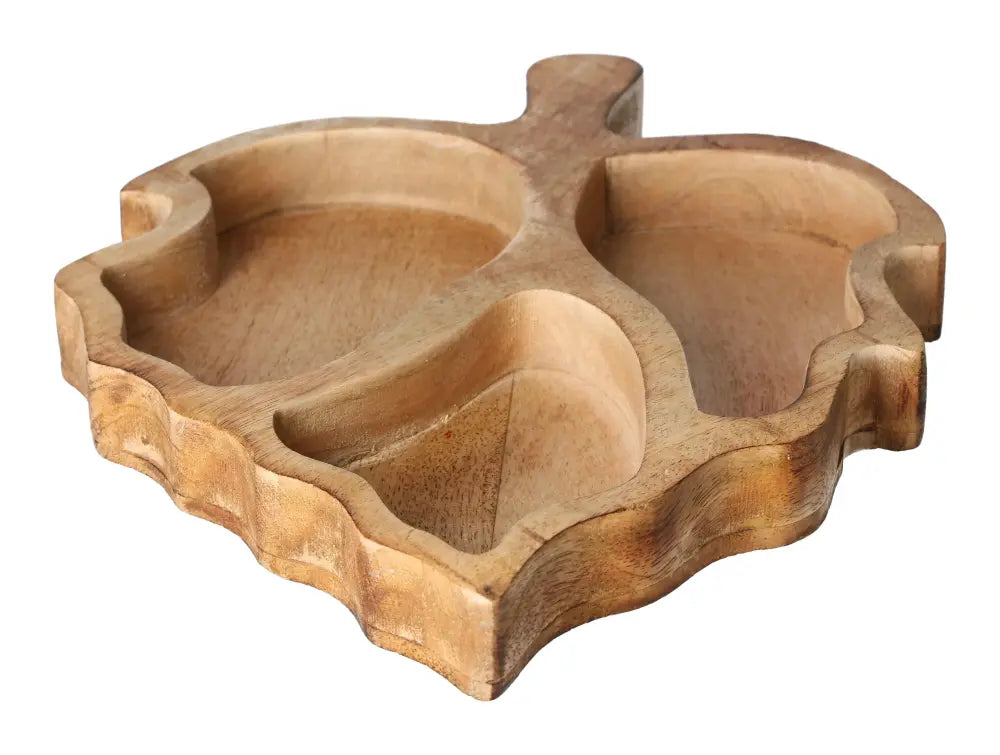 Luxury Tray Leaf 30 cm by Sylvia Crystals, premium wood design enhancing elegant spaces, symbolizing timeless elegance in mindful living.