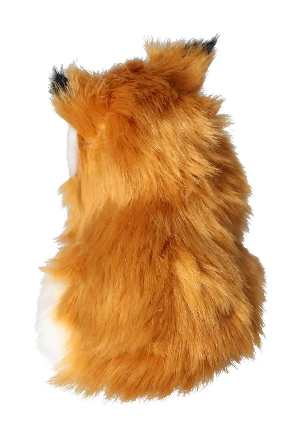 Home Decor Fox 12 cm plush, showcasing detailed fur texture and vibrant color, perfect for enhancing elegance in any space.