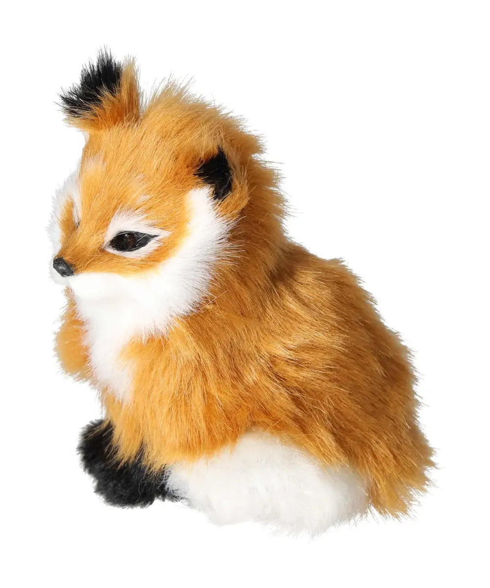 Decorative 12 cm crystal fox ornament by Sylvia Crystals, showcasing plush fur textures in orange and white for home decor elegance.