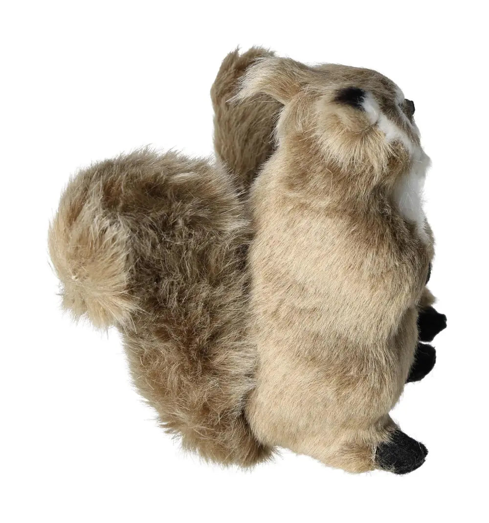 Luxury grey squirrel home decor figurine, 13 cm tall, crafted with premium materials by Sylvia Crystals for a modern aesthetic.