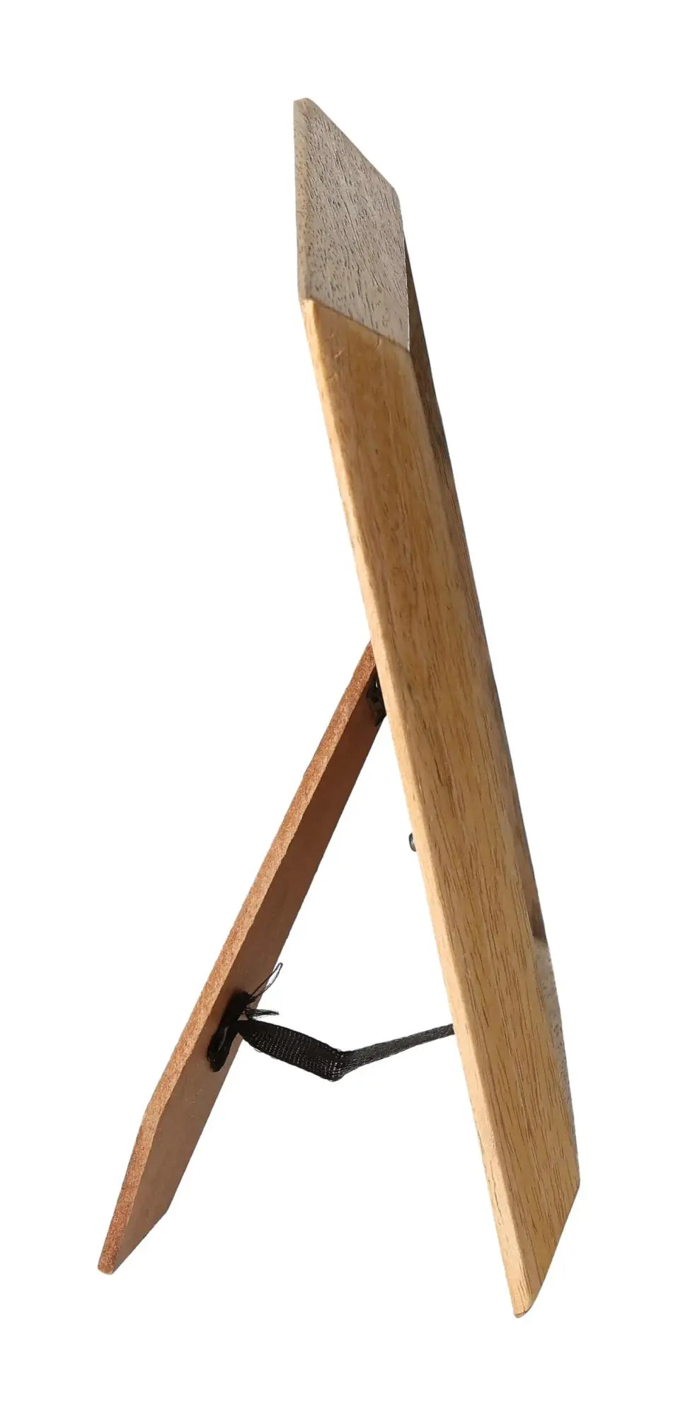 Side view of Photo Frame Malpais 20 cm Inlay 10x15cm showcasing elegant craftsmanship and hardwood finish.