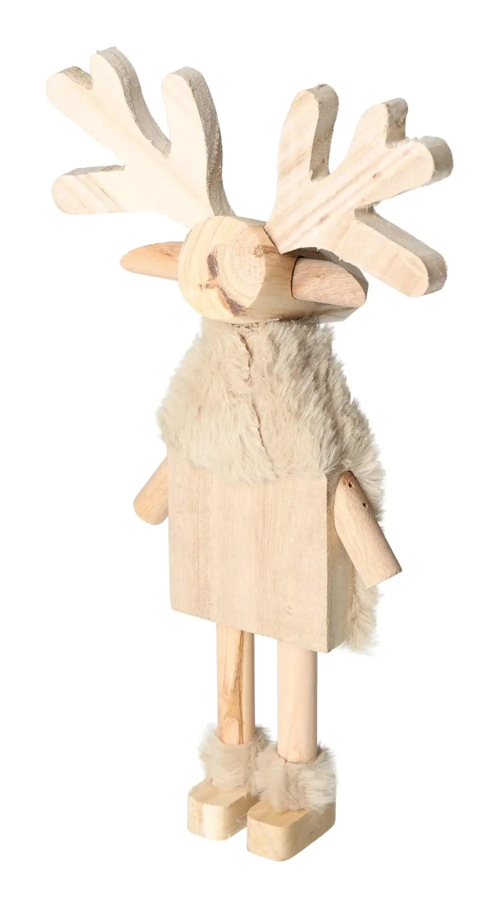 Elegant Deco Deer Wood 31 cm decor piece, handcrafted from Sylvia Crystals, showcasing luxury and artistry with premium materials.