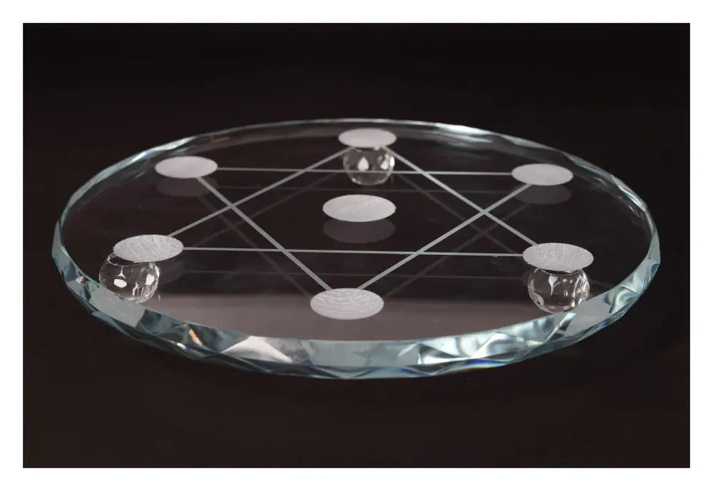 Elegant Sylvia Crystals Glass Base 250mm with USB-A, featuring sleek design and luxury craftsmanship for a refined setting.