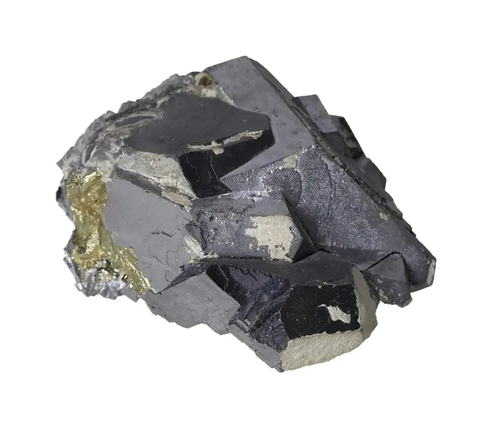 "Chalcopyrite with Galena, Sphalerite, and Quartz crystal cluster from Sylvia Crystals, showcasing unique energetic properties."