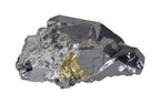 Chalcopyrite with galena, sphalerite, and quartz mineral specimen from Sylvia Crystals, showcasing unique textures and colors.
