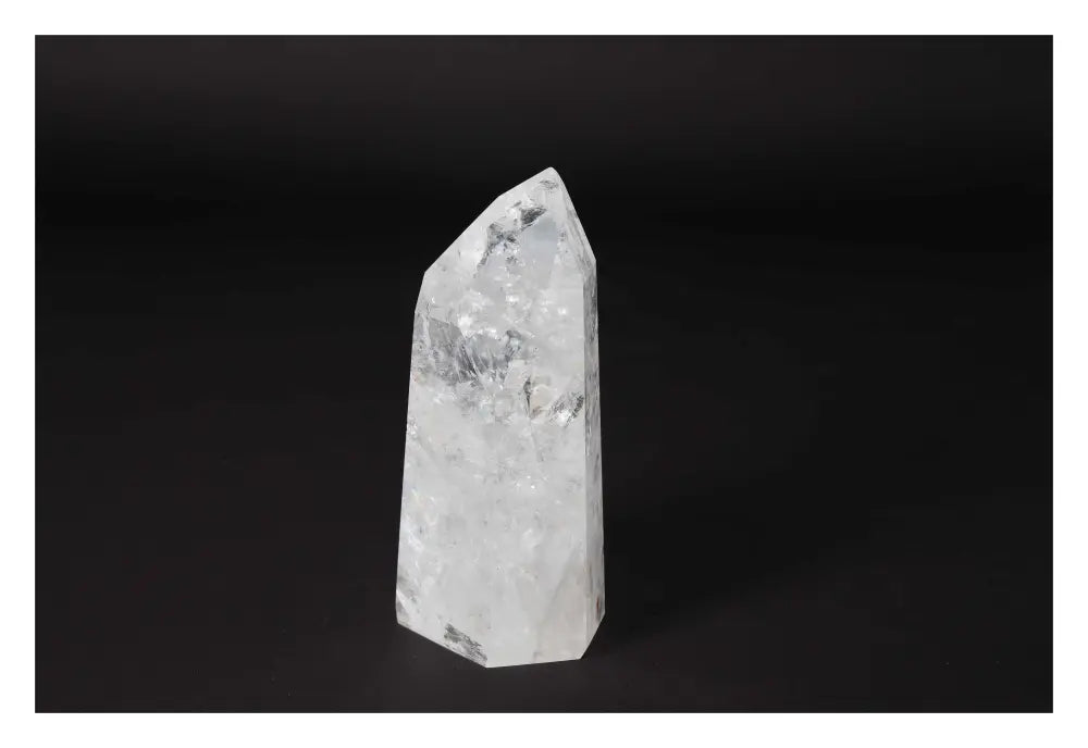 Clear Crystal Quartz Point showcasing exceptional clarity and energy, a premium healing stone from Sylvia Crystals.